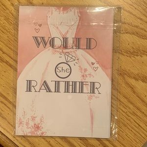 Would She Rather ? Bridal Shower Game 17 new cards